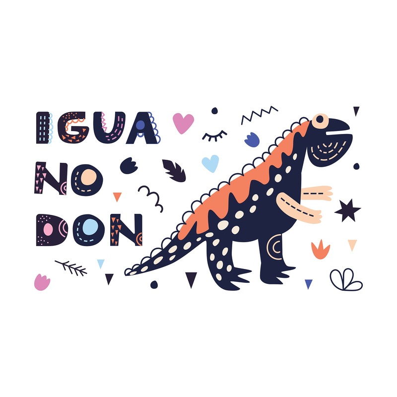 Dinosaurs: Iguanodon Icon        –   Removable Wall   Adhesive Decal