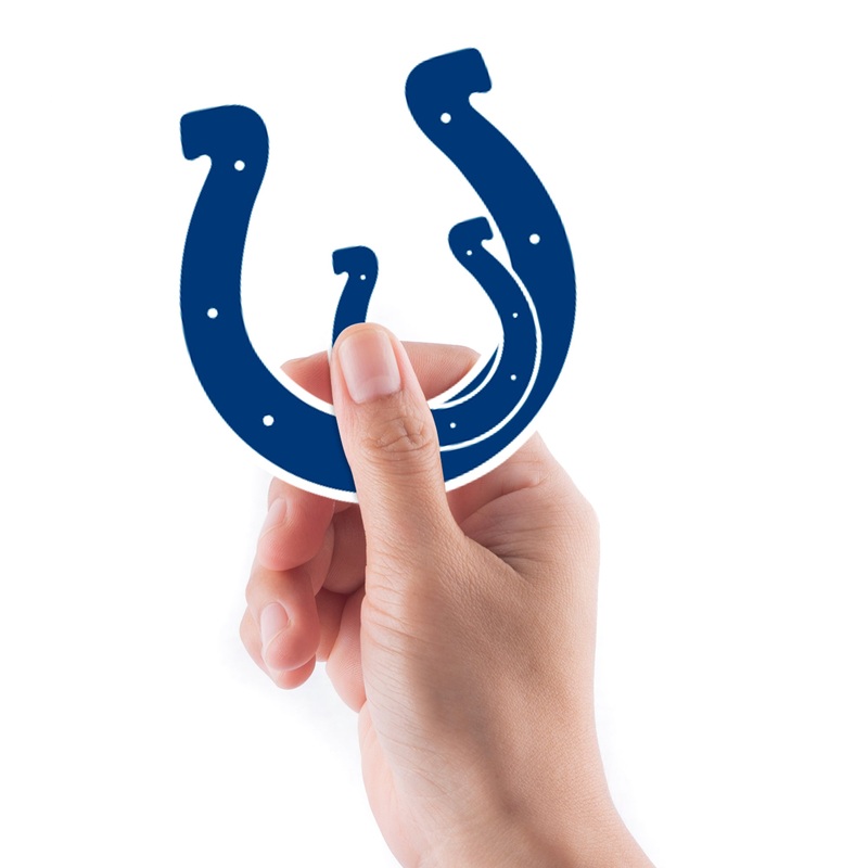 Indianapolis Colts – 5 Logo Minis (Mixed Sizes) – Official NFL – Reusable Vinyl Decals