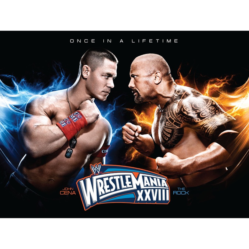 John Cena and The Rock Wrestlemania 28 – Peel & Stick Poster – Official WWE – Reusable Vinyl Wall Decal