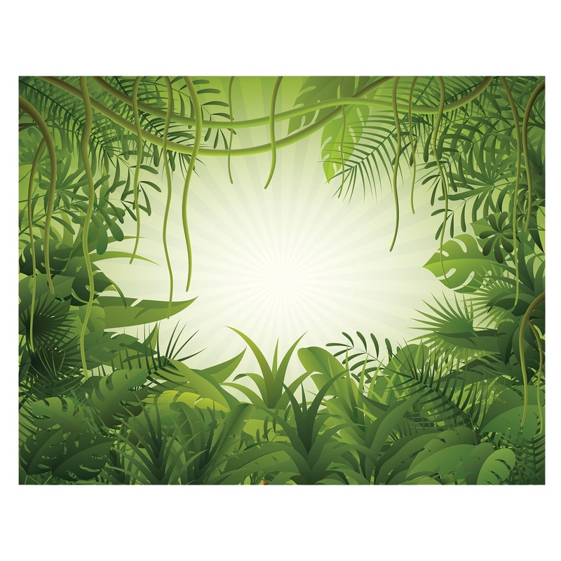 Jungle:  All Green Dry Erase        –   Removable Wall   Adhesive Decal