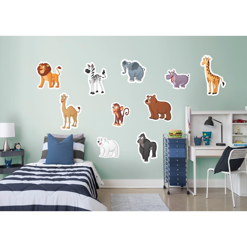 Jungle:  Happy Faces Collection        –   Removable Wall   Adhesive Decal