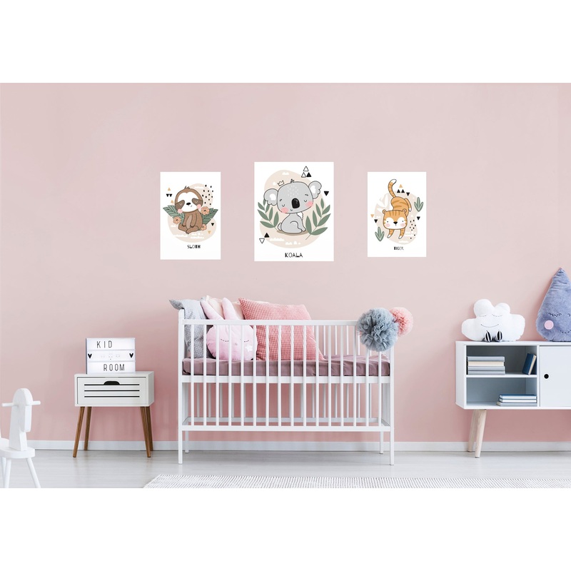 Jungle:  Jungle Animals Collection        –   Removable Wall   Adhesive Decal