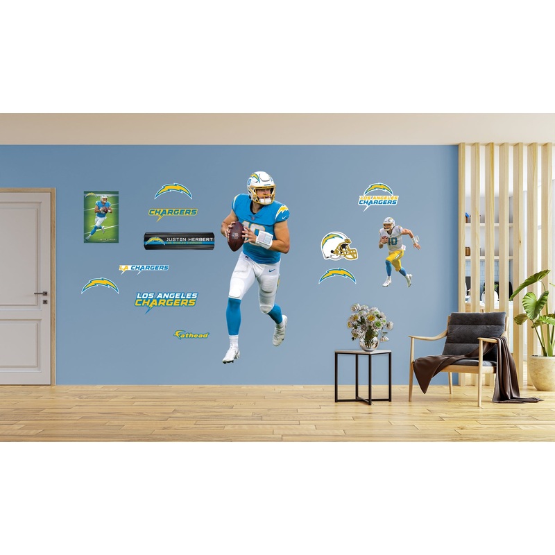 Justin Herbert – RealBig Collection – Official NFL – Los Angeles Chargers – Reusable Vinyl Wall Decals #2