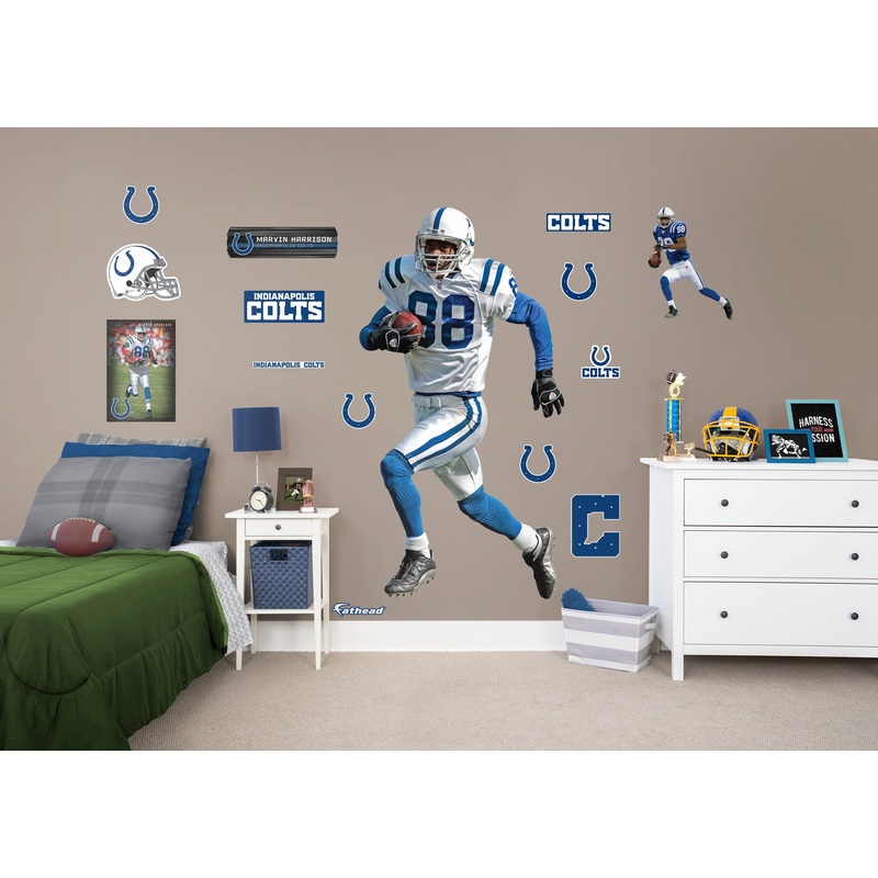 Marvin Harrison – RealBig Legend Collection – Official NFL – Indianapolis Colts – Reusable Vinyl Wall Decals