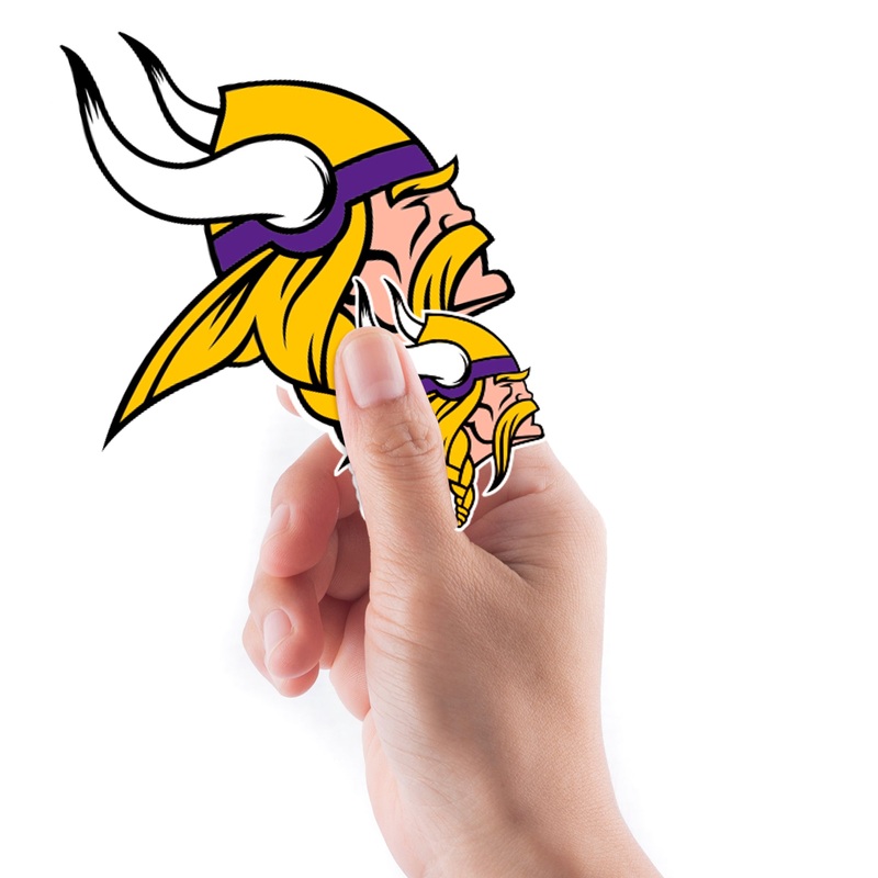 Minnesota Vikings – 5 Logo Minis (Mixed Sizes) – Official NFL – Reusable Vinyl Decals