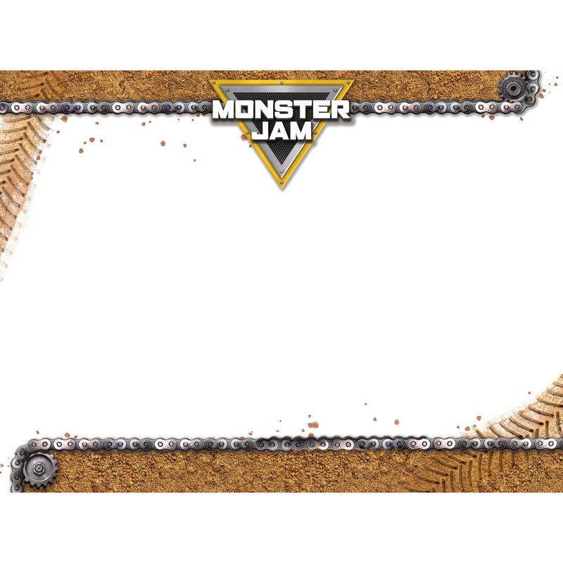 Monster Jam – Chain Gear – Dry Erase Wall Decal – Official Monster Jam – Reusable Vinyl Wall Decal