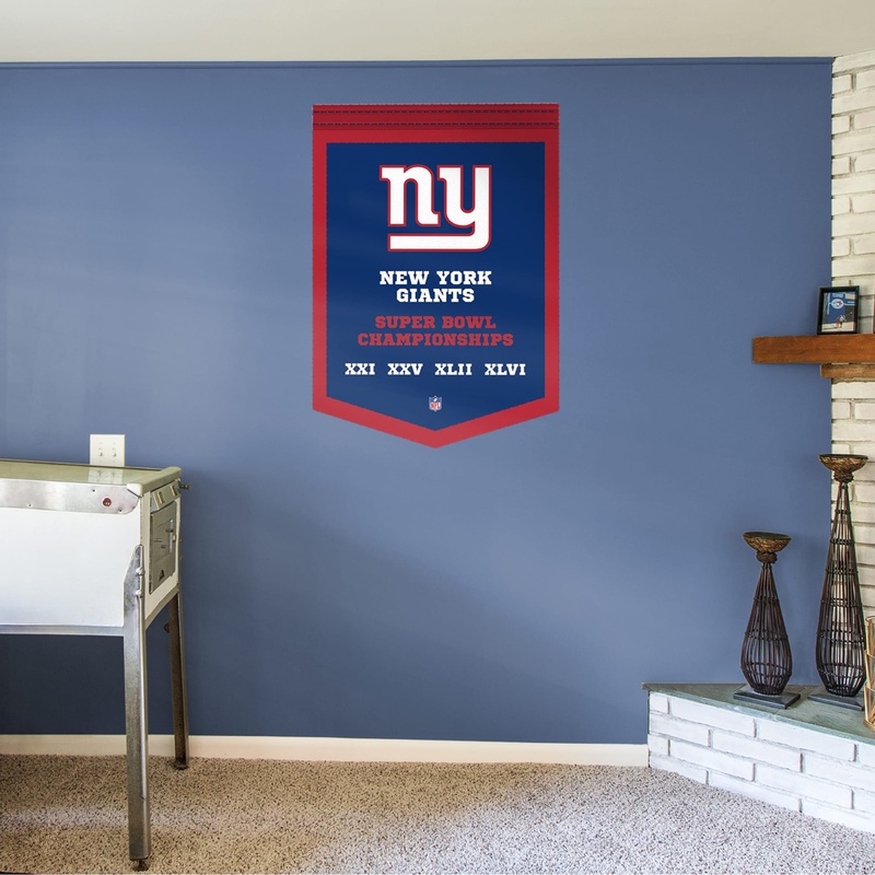 New York Giants – RealBig Super Bowl Champions Banner Collection – Official NFL – Reusable Vinyl Wall Decals