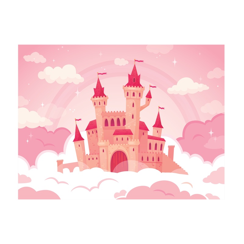 Nursery Princess:  Castle Part 5 Mural        –   Removable Wall   Adhesive Decal