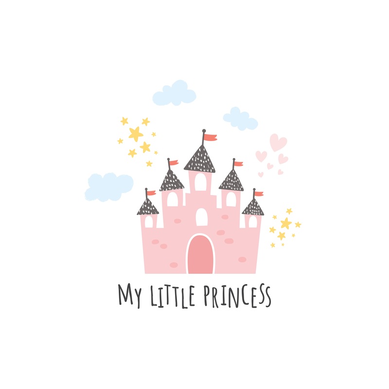 Nursery Princess:  My Little Princess Mural        –   Removable Wall   Adhesive Decal