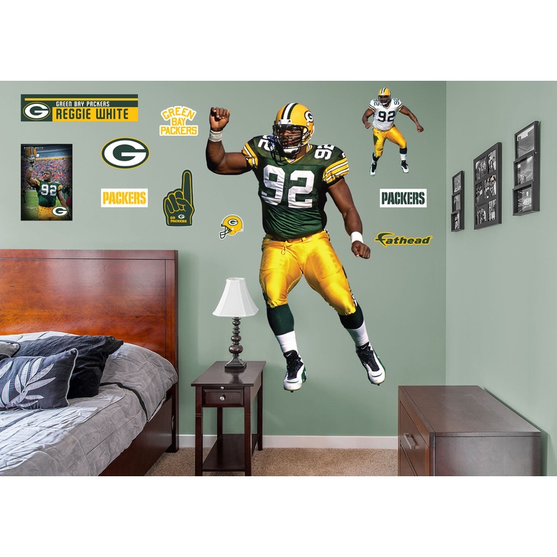 Reggie White – RealBig Legend Collection – Official NFL – Green Bay Packers – Reusable Vinyl Wall Decals