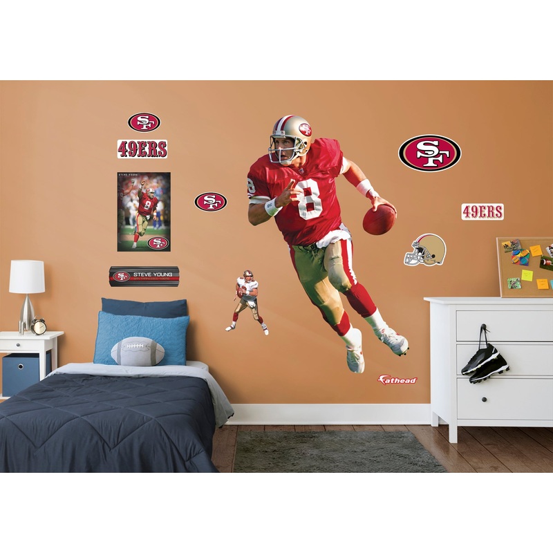 Steve Young – RealBig Legend Collection – Official NFL – San Francisco 49ers – Reusable Vinyl Wall Decals