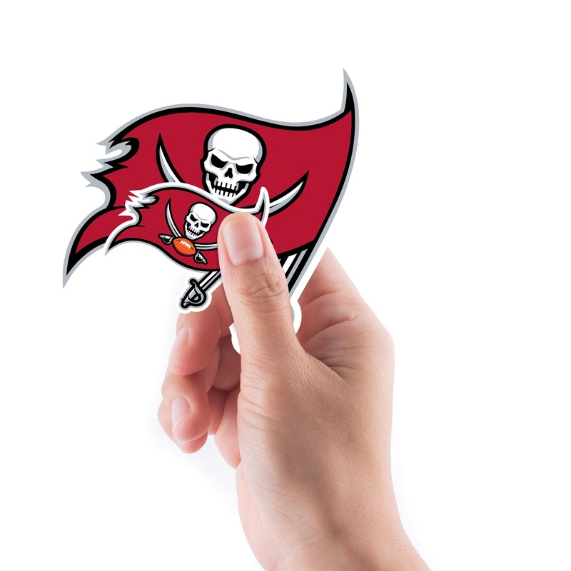 Tampa Bay Buccaneers – 5 Logo Minis (Mixed Sizes) – Official NFL – Reusable Vinyl Decals