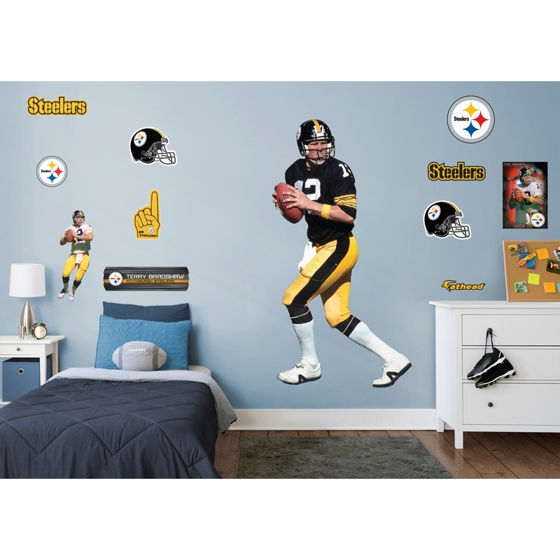 Terry Bradshaw – RealBig Legend Collection – Official NFL – Pittsburgh Steelers – Reusable Vinyl Wall Decals