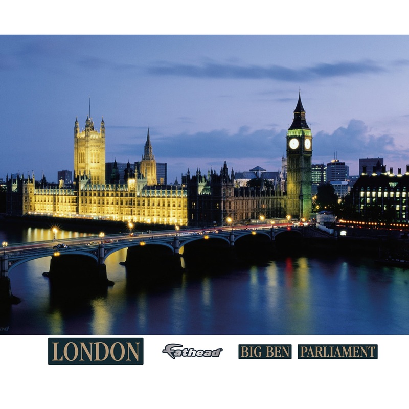 Big Ben:  And Parliament Mural        –   Removable Wall   Adhesive Decal
