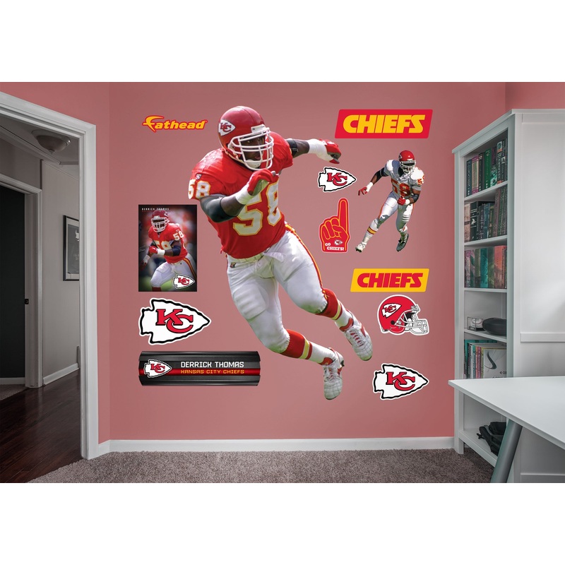 Derrick Thomas – RealBig Legend Collection – Official NFL – Kansas City Chiefs – Reusable Vinyl Wall Decals