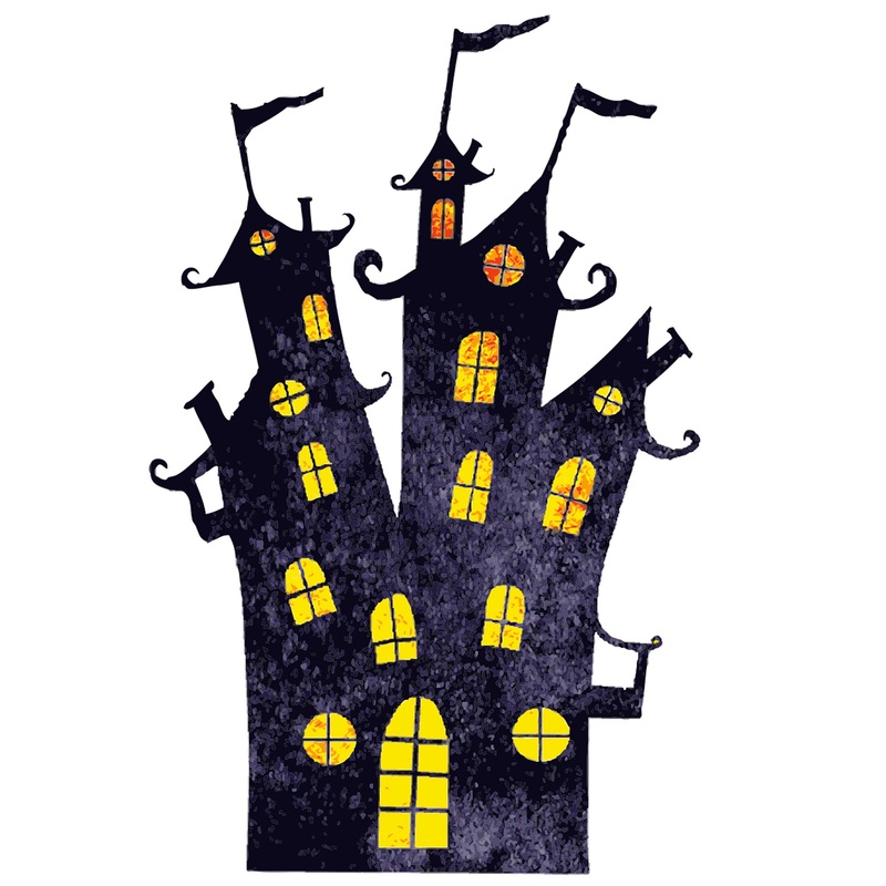 Halloween: Castle Icon        –   Removable Wall   Adhesive Decal