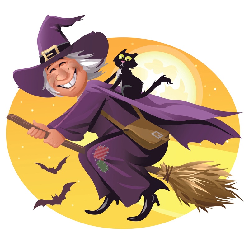Halloween: Happy Witch Icon        –   Removable Wall   Adhesive Decal