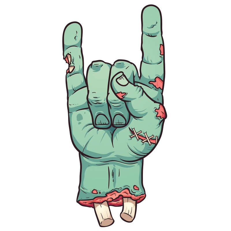 Halloween: Zombie Hand Icon        –   Removable Wall   Adhesive Decal