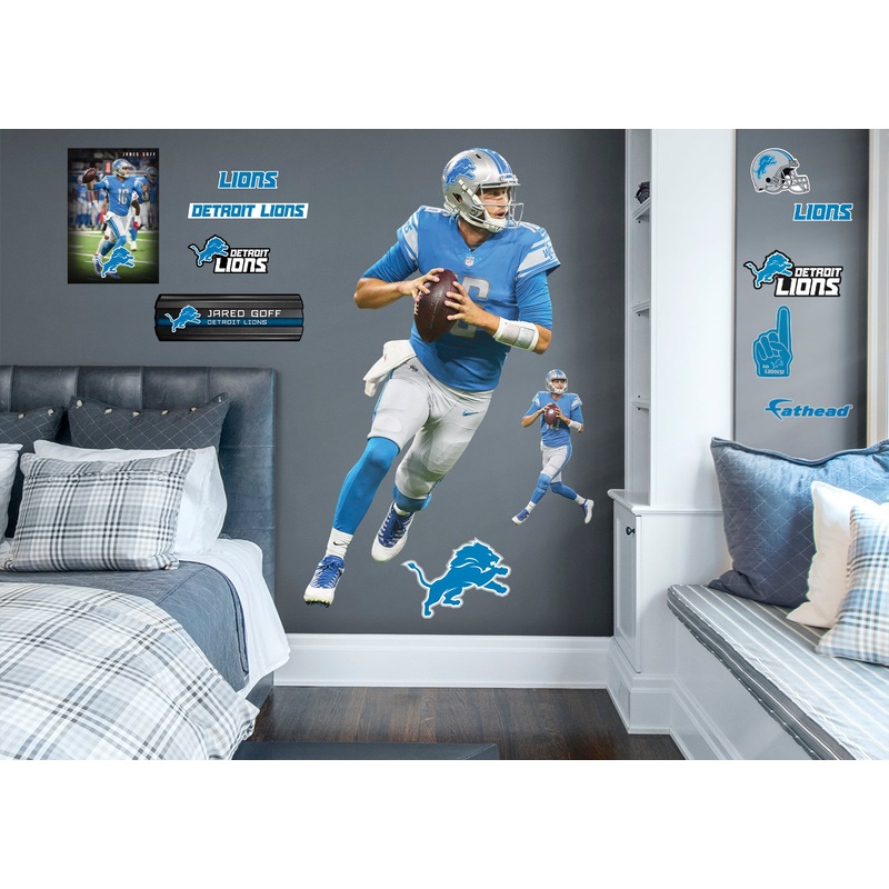 Jared Goff – RealBig Collection – Official NFL – Detroit Lions – Reusable Vinyl Wall Decals #1