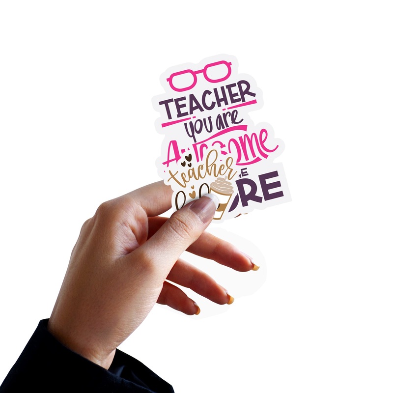 Sheet of 5 -Back to School:  Teacher Minis        –   Removable    Adhesive Decal