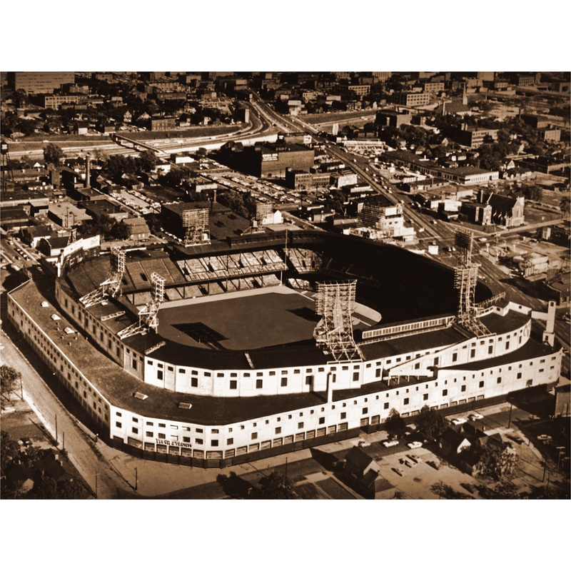 Tiger Stadium Historic Aerial – Peel & Stick Poster – Official MLB – Detroit Tigers – Reusable Vinyl Wall Decal