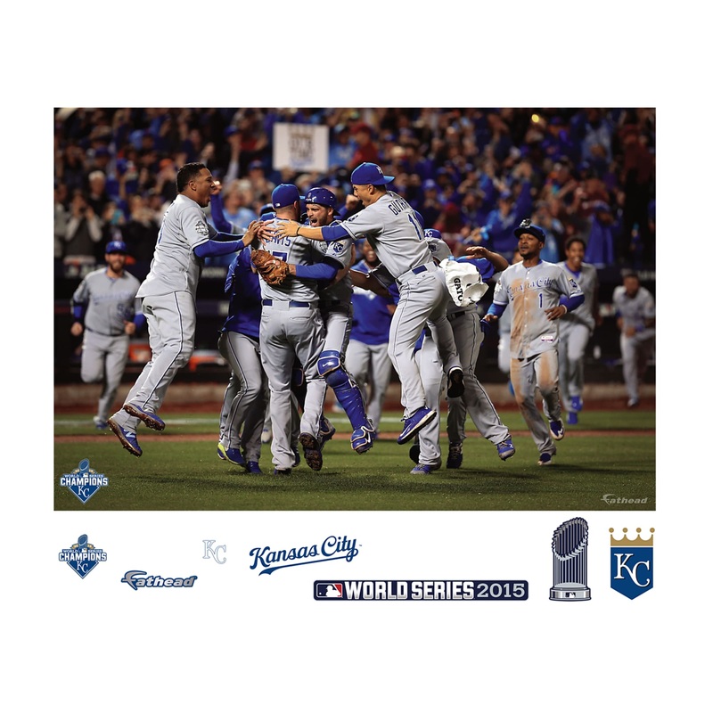 2015 World Series Celebration – Peel & Stick Poster – Official MLB – Kansas City Royals – Reusable Vinyl Wall Decal