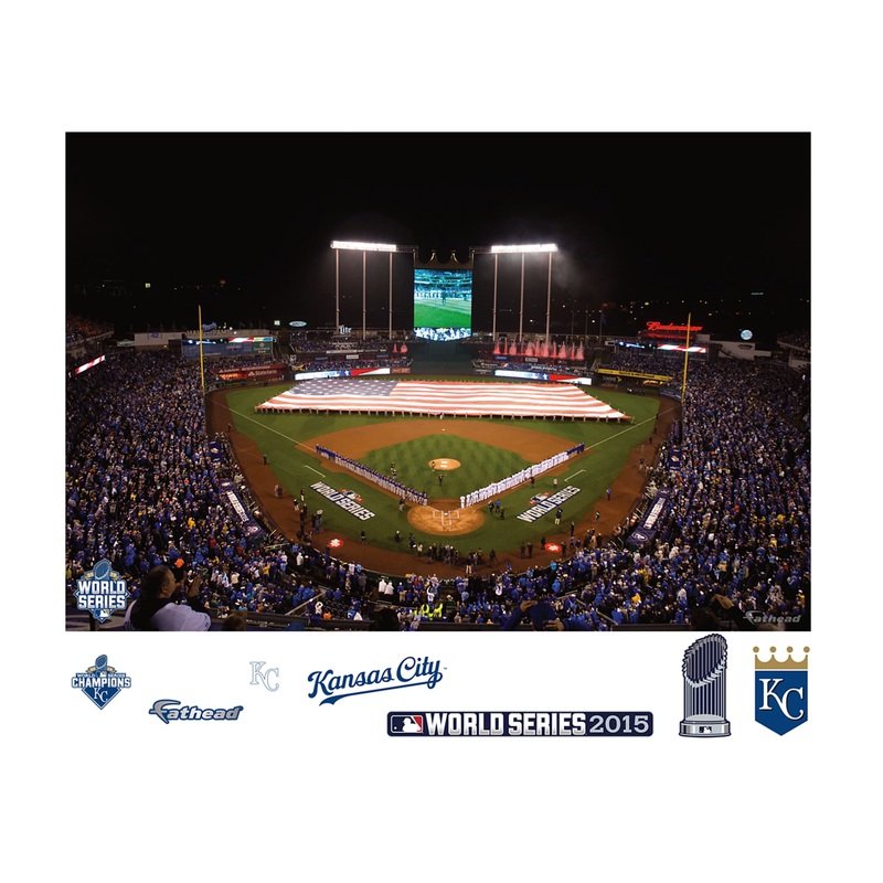 2015 World Series Stadium Mural – Peel & Stick Poster – Official MLB – Kansas City Royals – Reusable Vinyl Wall Decal