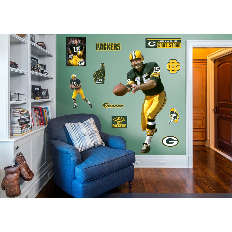 Bart Starr – RealBig Legend Collection – Official NFL – Green Bay Packers – Reusable Vinyl Wall Decals