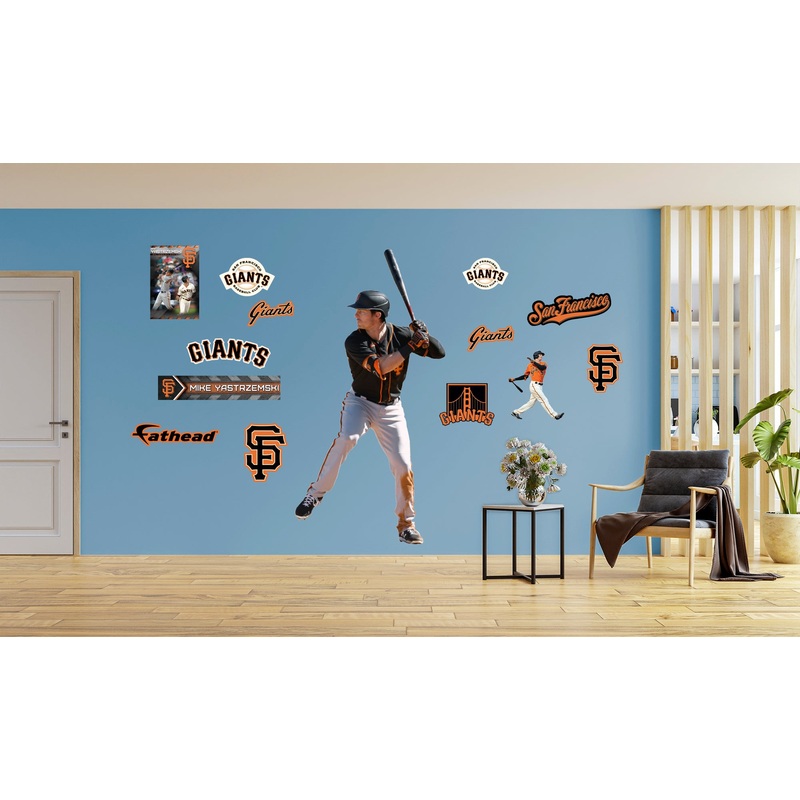 Mike Yastrzemski – RealBig Collection – Official MLB – San Francisco Giants – Reusable Vinyl Wall Decals