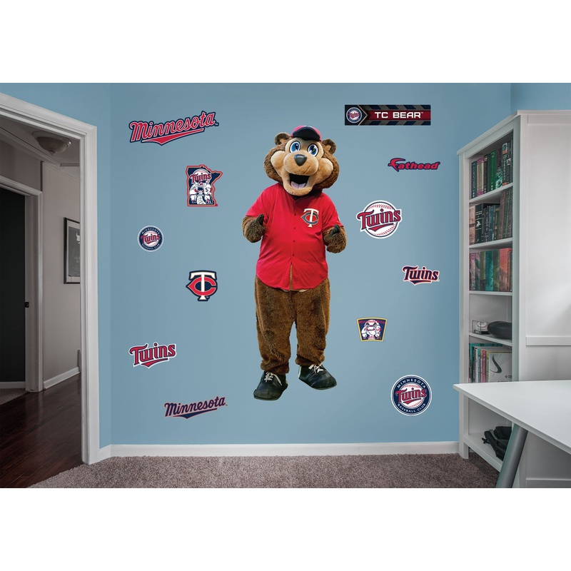 T.C. Bear – RealBig Mascot Collection – Official MLB – Minnesota Twins – Reusable Vinyl Wall Decals