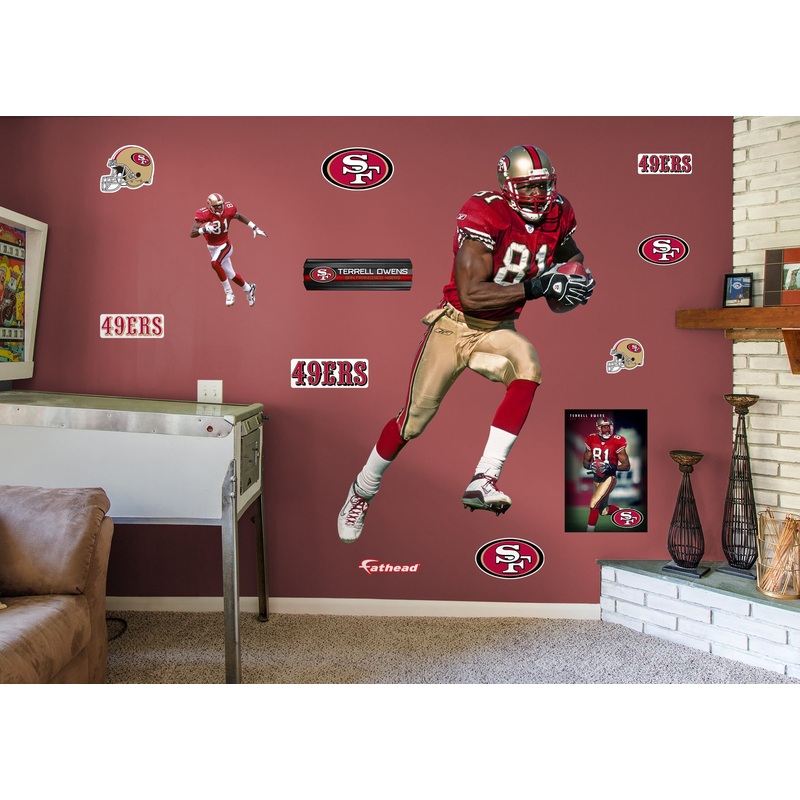 Terrell Owens – RealBig Legend Collection – Official NFL – San Francisco 49ers – Reusable Vinyl Wall Decals