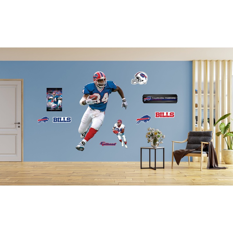 Thurman Thomas – RealBig Legend Collection – Official NFL – Buffalo Bills – Reusable Vinyl Wall Decals