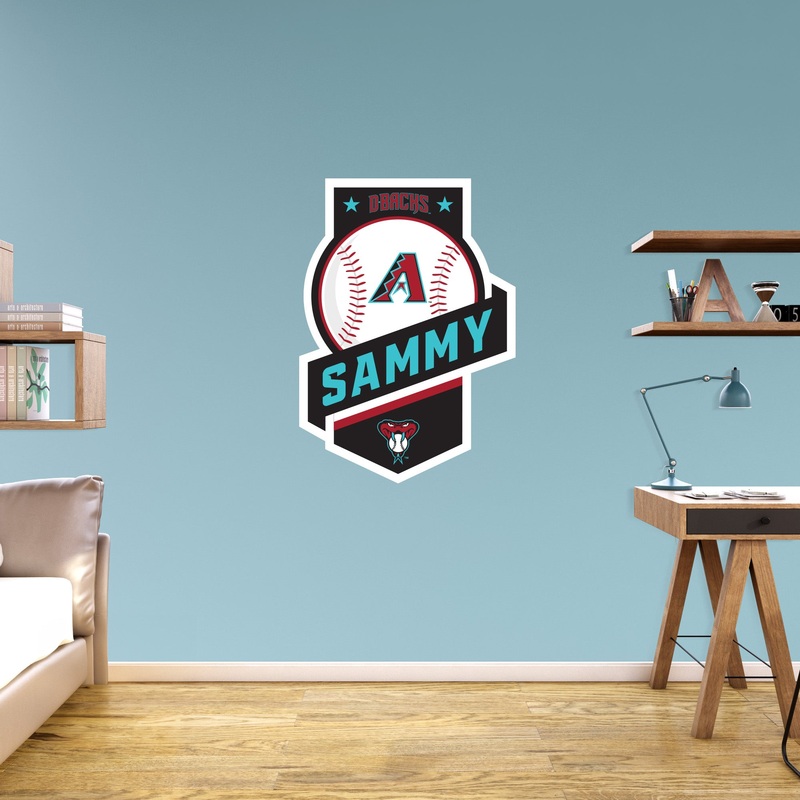 Arizona Diamondbacks – Banner Logo – With Personalized Name – Official MLB – Vinyl Transfer Decal