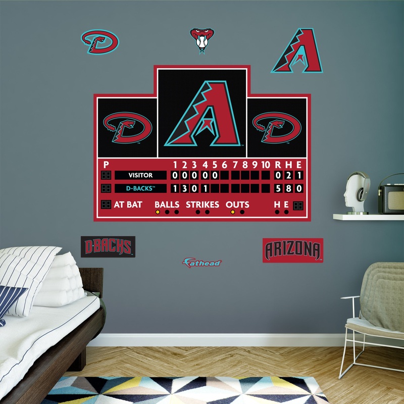 Arizona Diamondbacks – RealBig Scoreboard Collection – Official MLB – Reusable Vinyl Wall Decals