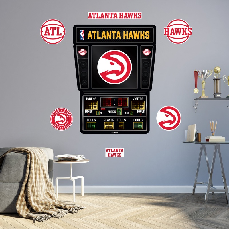 Atlanta Hawks – RealBig Scoreboard Collection – Official NBA – Reusable Vinyl Wall Decals