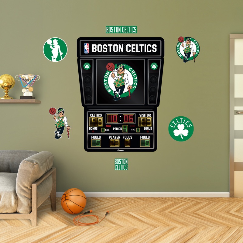 Boston Celtics – RealBig Scoreboard Collection – Official NBA – Reusable Vinyl Wall Decals
