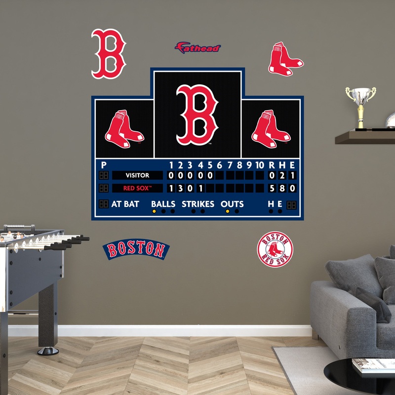 Boston Red Sox – RealBig Scoreboard Collection – Official MLB – Reusable Vinyl Wall Decals
