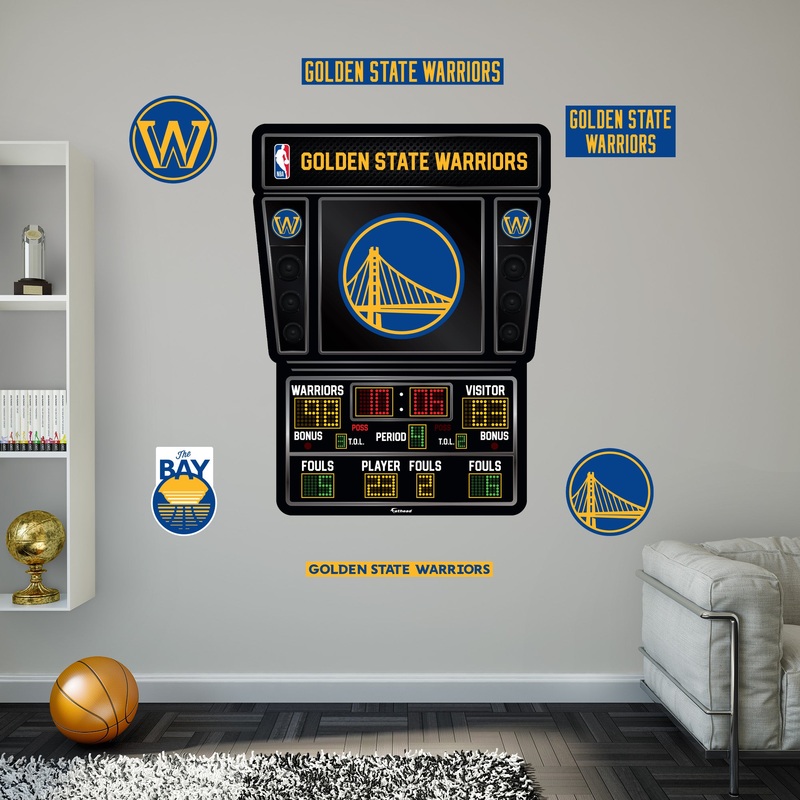 Golden State Warriors – RealBig Scoreboard Collection – Official NBA – Reusable Vinyl Wall Decals
