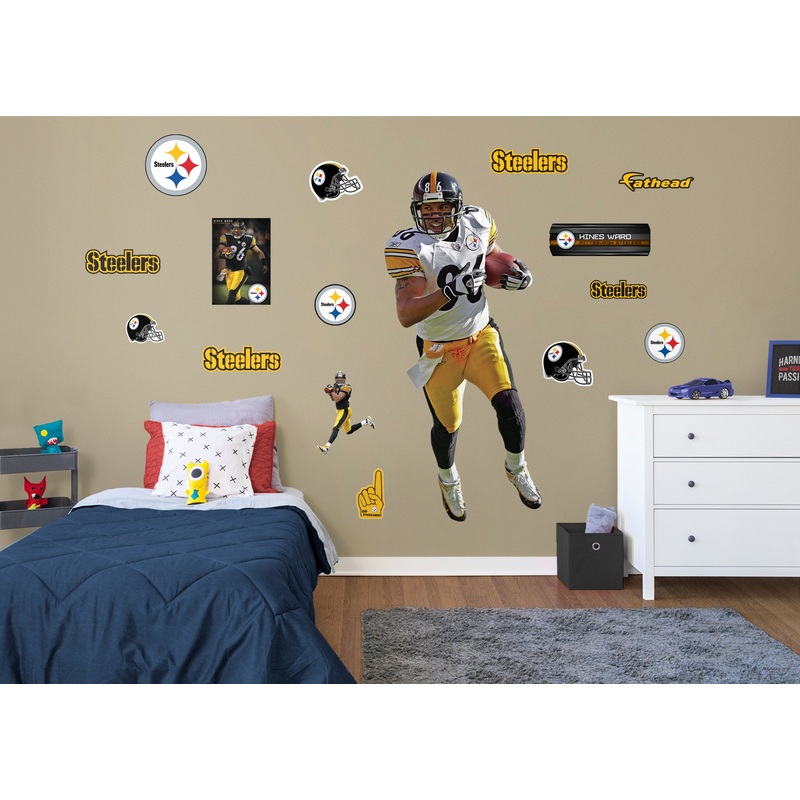 Hines Ward – RealBig Legend Collection – Official NFL – Pittsburgh Steelers – Reusable Vinyl Wall Decals