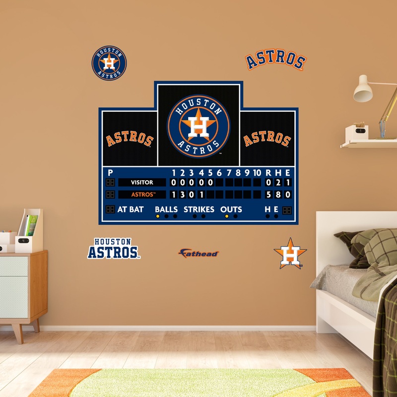 Houston Astros – RealBig Scoreboard Collection – Official MLB – Reusable Vinyl Wall Decals