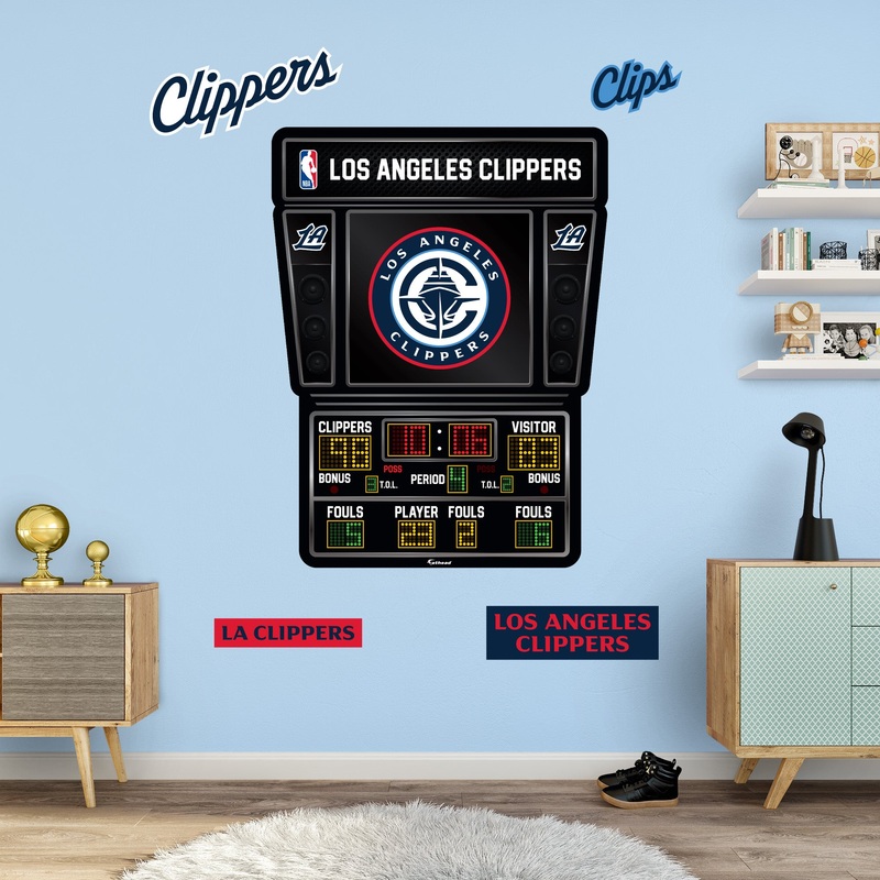 Los Angeles Clippers – RealBig Scoreboard Collection – Official NBA – Reusable Vinyl Wall Decals
