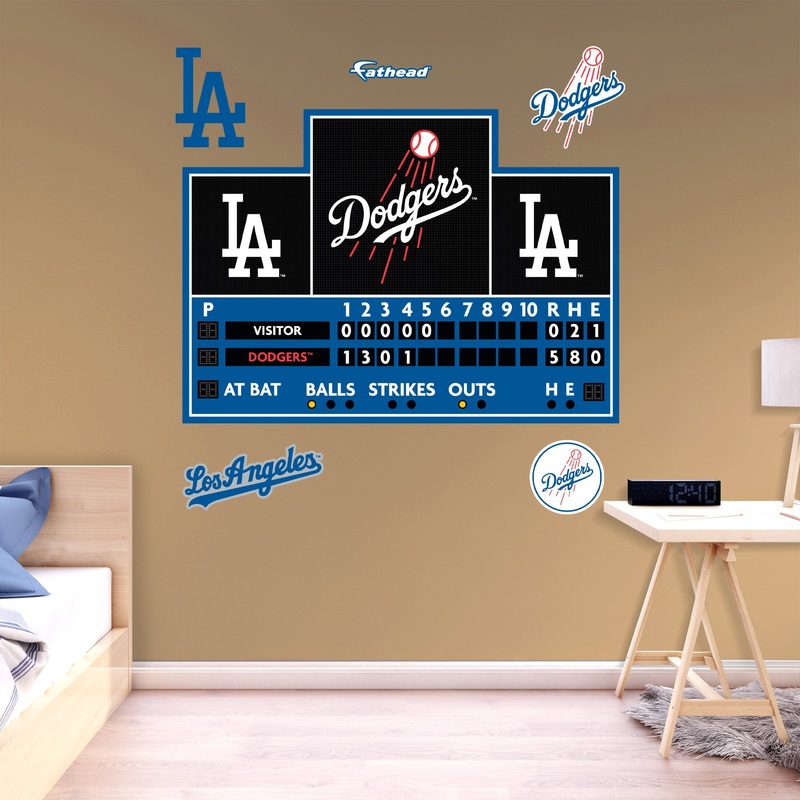 Los Angeles Dodgers – RealBig Scoreboard Collection – Official MLB – Reusable Vinyl Wall Decals