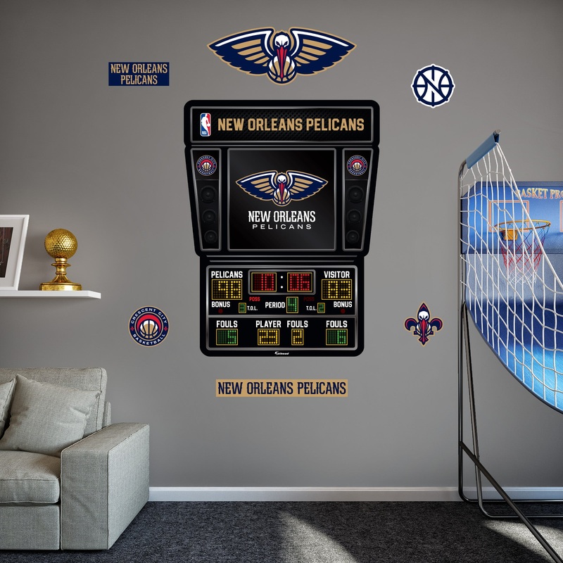 New Orleans Pelicans – RealBig Scoreboard Collection – Official NBA – Reusable Vinyl Wall Decals