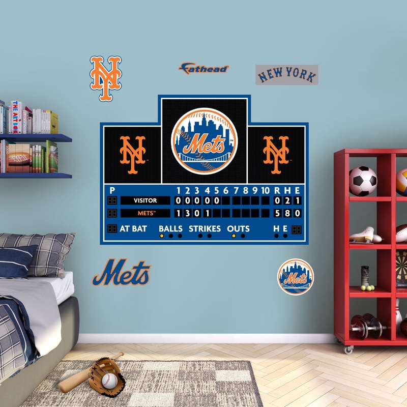 New York Mets – RealBig Scoreboard Collection – Official MLB – Reusable Vinyl Wall Decals