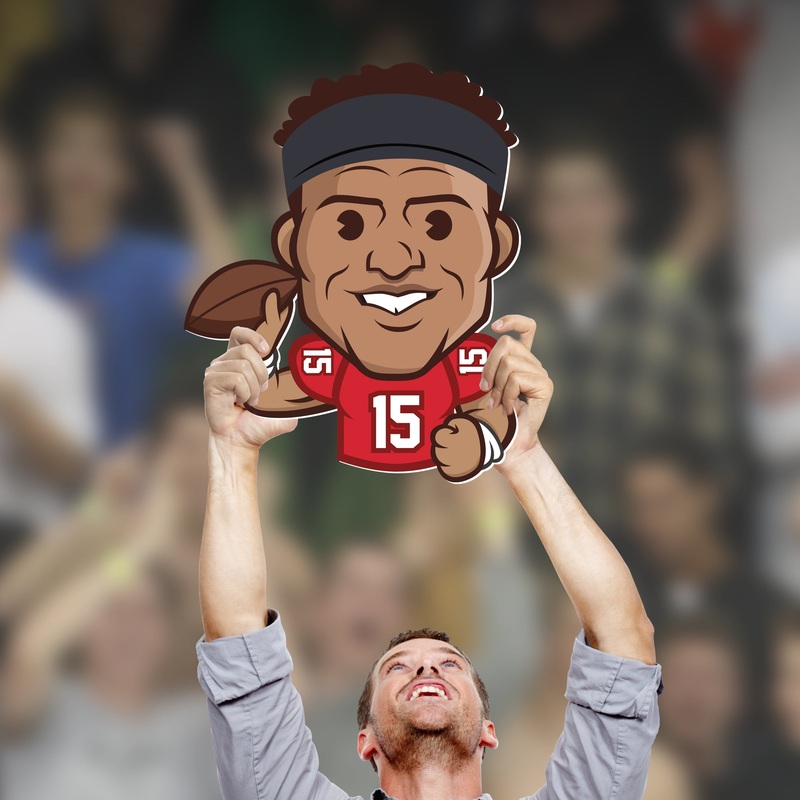 Patrick Mahomes II Emoji – Big Head – Official NFL – Kansas City Chiefs – Foam Core Cutout