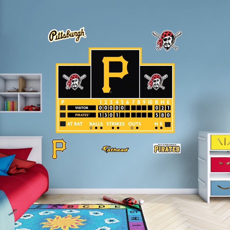 Pittsburgh Pirates – RealBig Scoreboard Collection – Official MLB – Reusable Vinyl Wall Decals