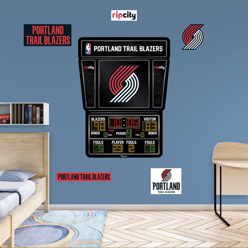 Portland Trail Blazers – RealBig Scoreboard Collection – Official NBA – Reusable Vinyl Wall Decals