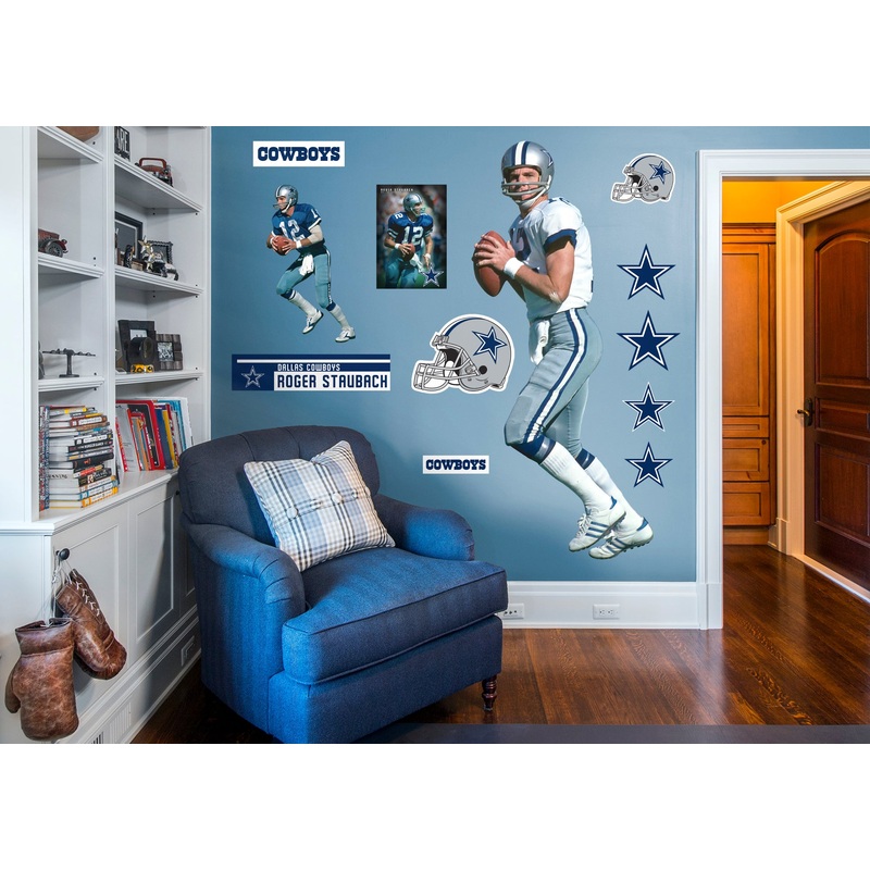 Roger Staubach – RealBig Legend Collection – Official NFL – Dallas Cowboys – Reusable Vinyl Wall Decals