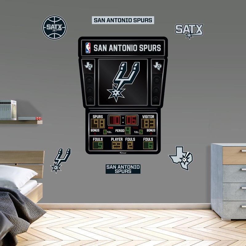 San Antonio Spurs – RealBig Scoreboard Collection – Official NBA – Reusable Vinyl Wall Decals