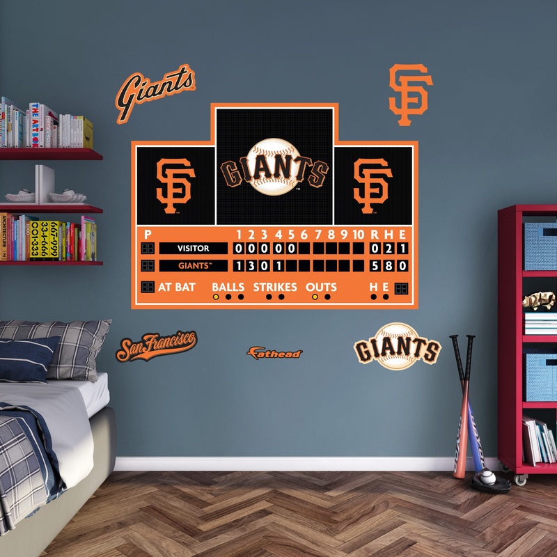 San Francisco Giants – RealBig Scoreboard Collection – Official MLB – Reusable Vinyl Wall Decals